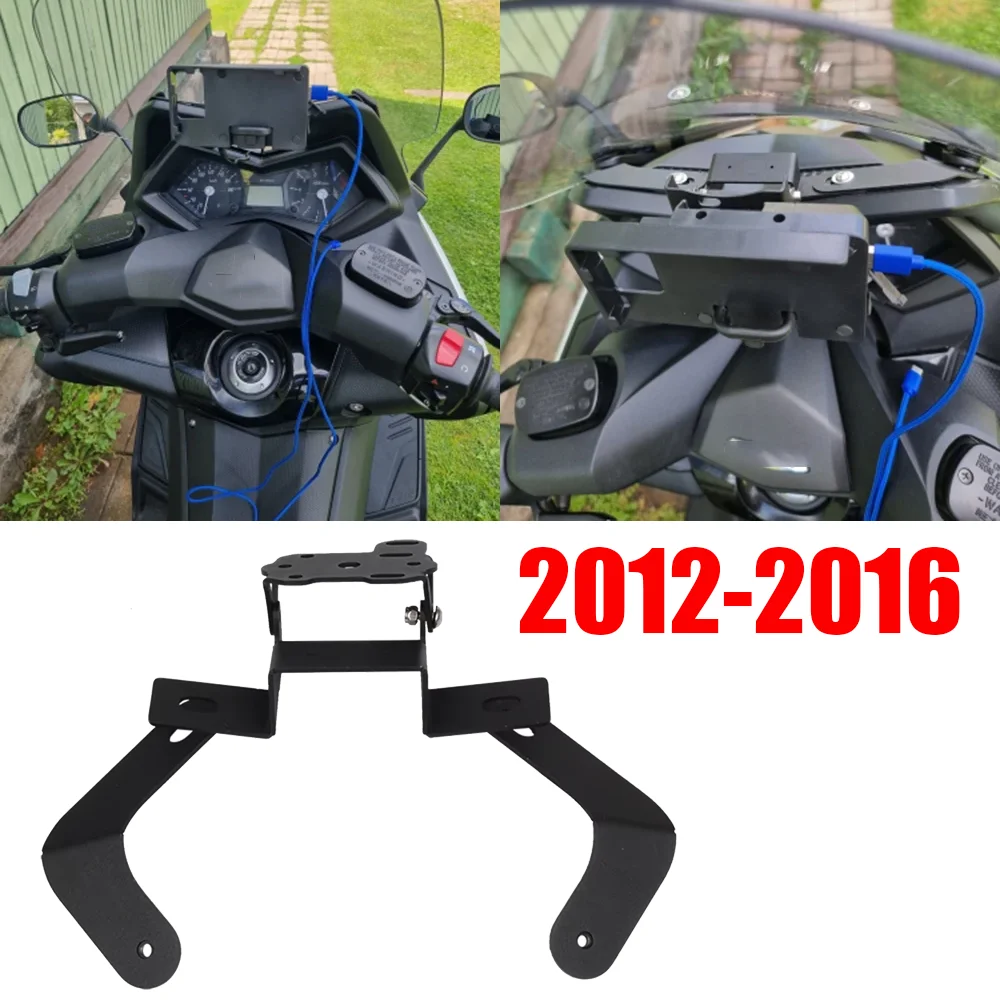 Motorcycle Mobile Phone Holder Stand GPS Navigation Plate Bracket For Yamaha T-MAX TMAX 530 TMAX530 2012 - 2016 2015 Accessories