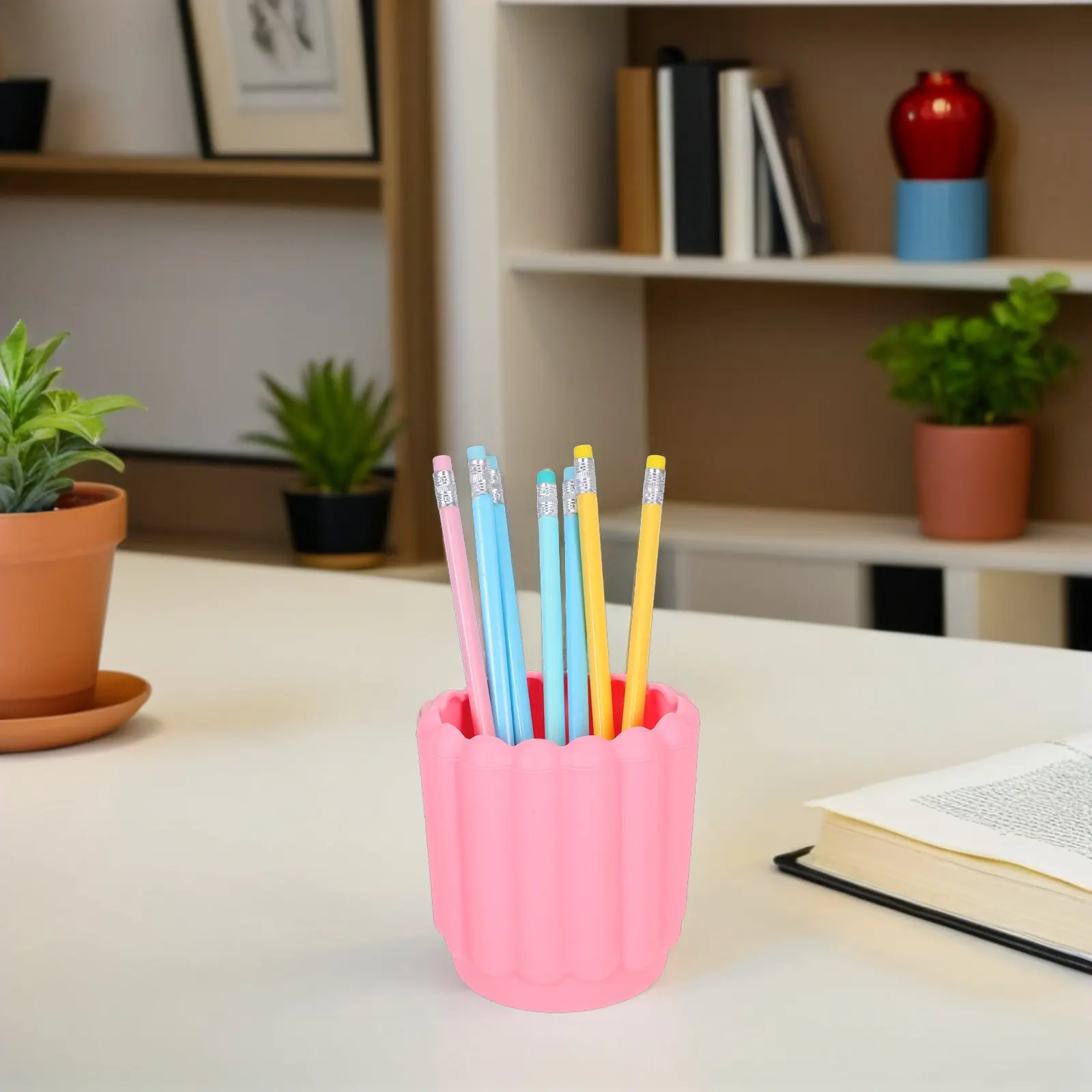 Silicone Pen Holder Modern Desk Organizer Non Deformable Stationery Storage Multi Purpose Use Home Office School
