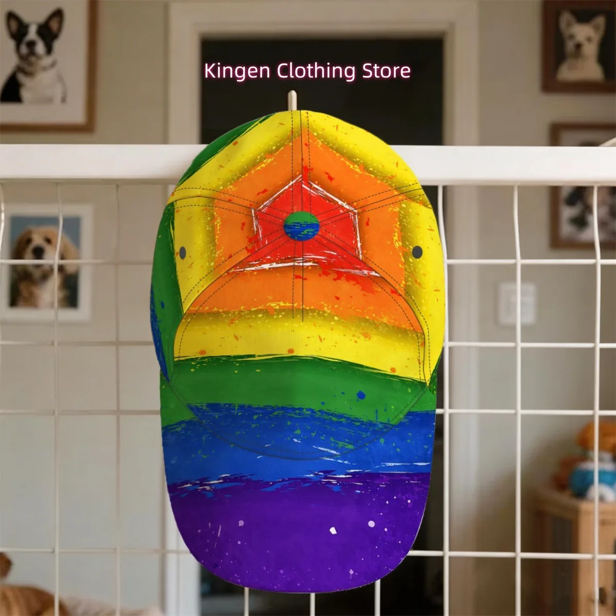 1pc Rainbow Splash Pride Baseball Cap, Foldable And Casual, Perfect for Holiday Gifts, Cab Drivers, Breathable And Lightweight,