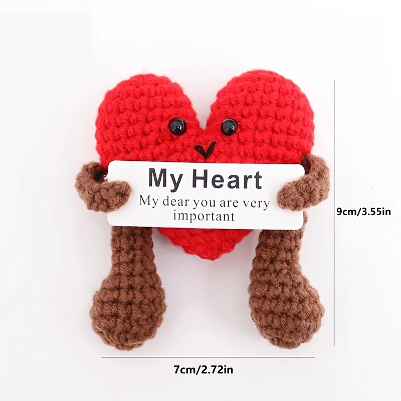 Hand woven positive energy cartoon ornament with motivational cards, suitable for home decoration and holiday gifts