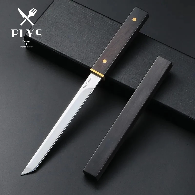 Utility Knife 4 inch Japanese Stainless Steel Kitchen Paring Knife with Sheath Fruit and Vegetable Chopping Carving Knife