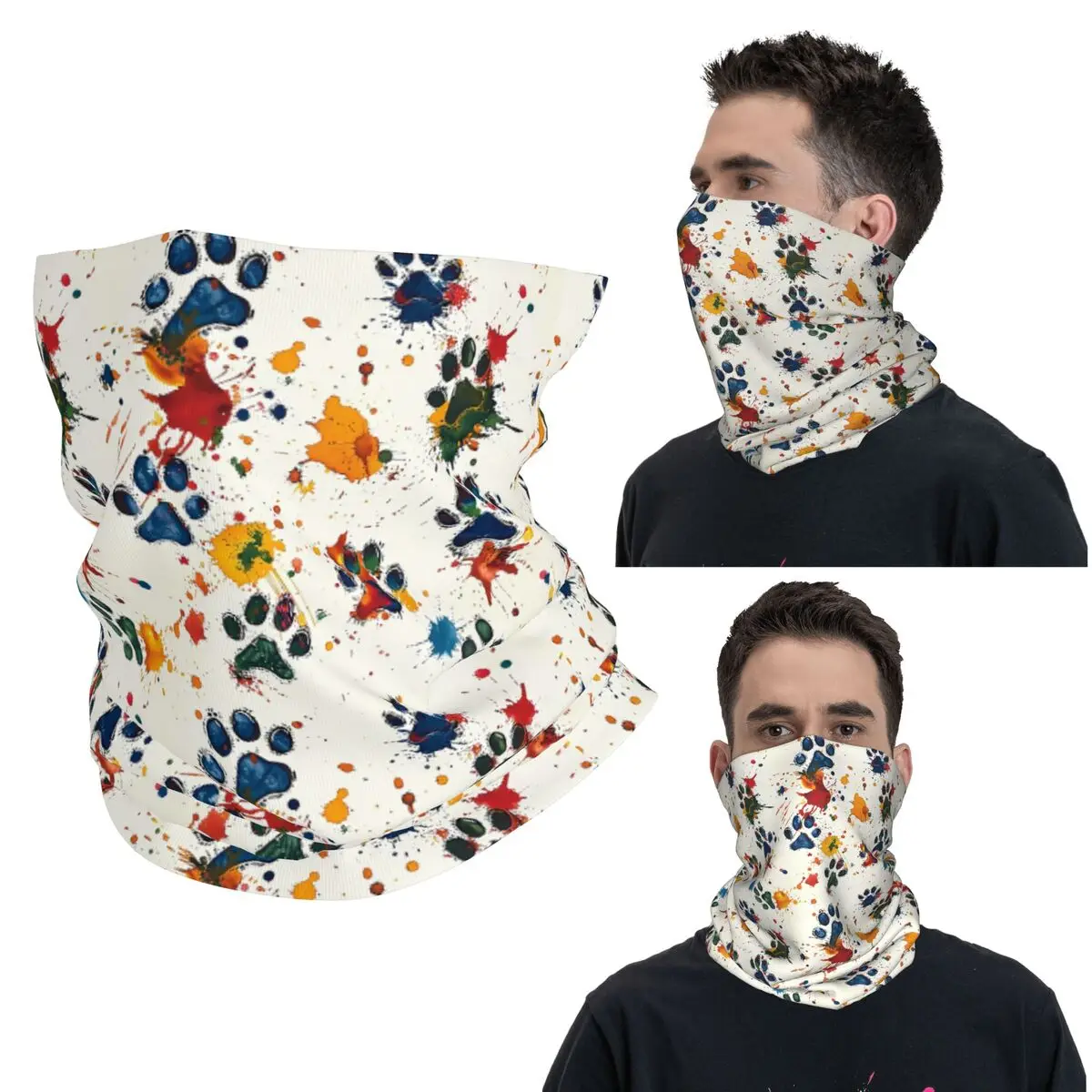 

Бандана с рисунком кошачьей лапы, гетры с принтом, волшебный шарф, многофункциональный головной убор унисекс для взрослых