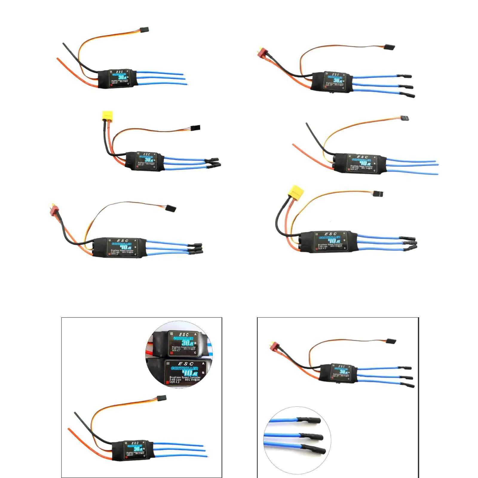 Helicóptero rc sem escova esc substituir peça de reposição do motor sem escova para quadcopter brinquedo rc asa fixa avião brinquedo hobby modelo