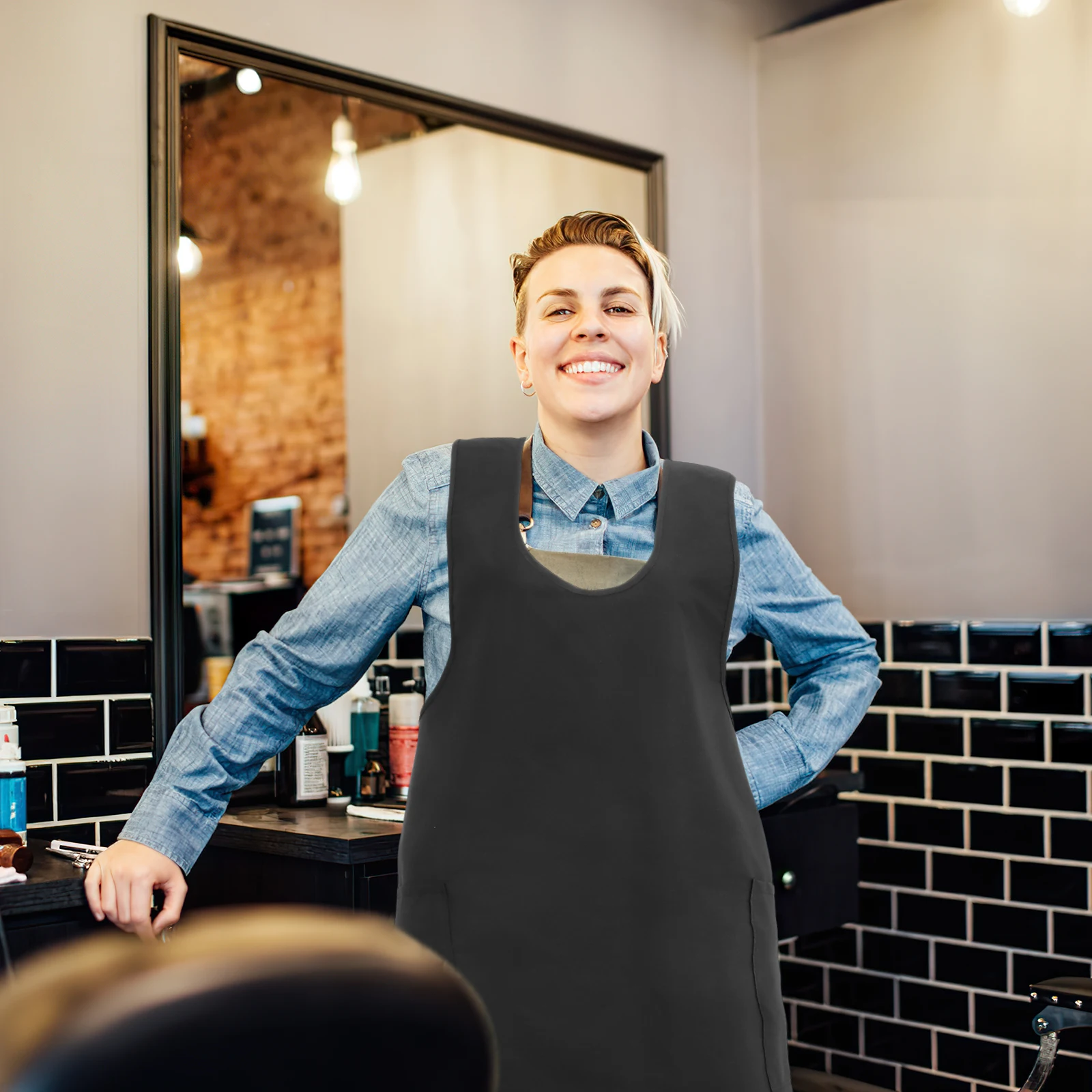 

Heavy Duty Hairdressing Hair Stylist Barber Salon Work For Men Women Reusable Barber Apron For Haircutting Cooking