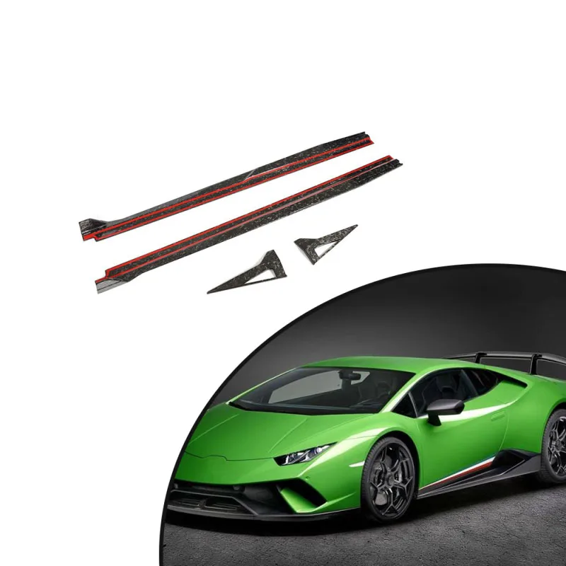 For 17-19 Lamborghini Huracan Performante Coupe 2-Door 4PCS/SET Forged Carbon Auto Parts Side Skirts