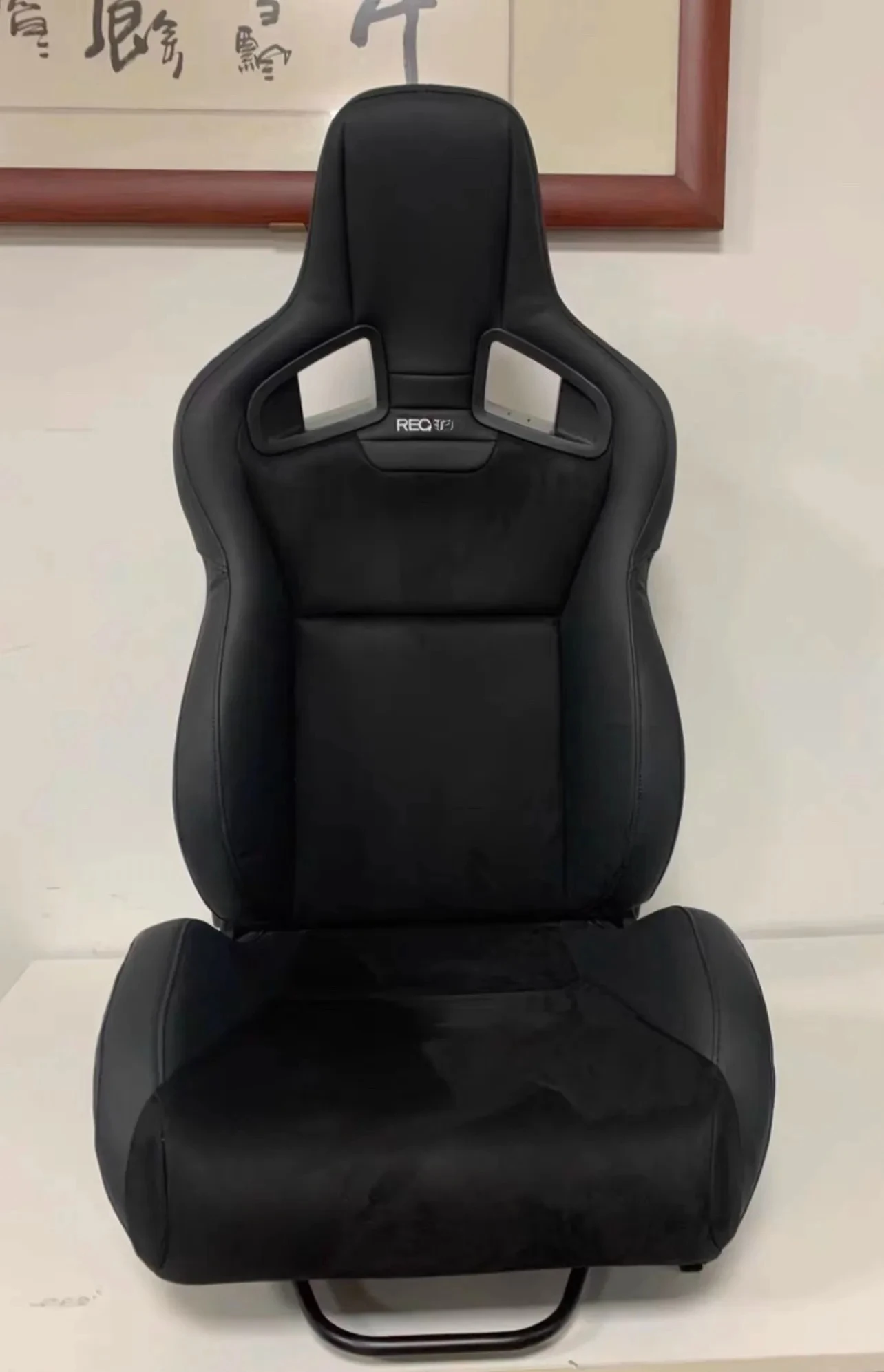 Car Seat Universal CS-Style Racing Bucket Seat PVC Suede FRP Fiberglass Back Car Chair