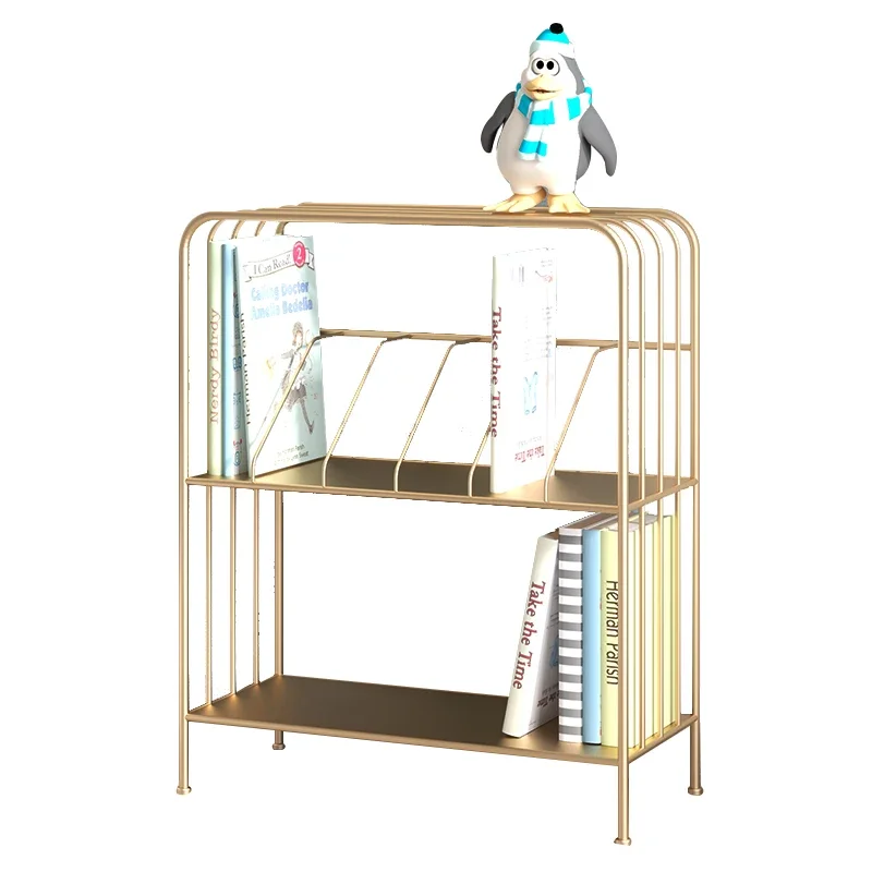 TLL Simple Modern Storage Rack Bedroom Iron Book Shelf Nordic