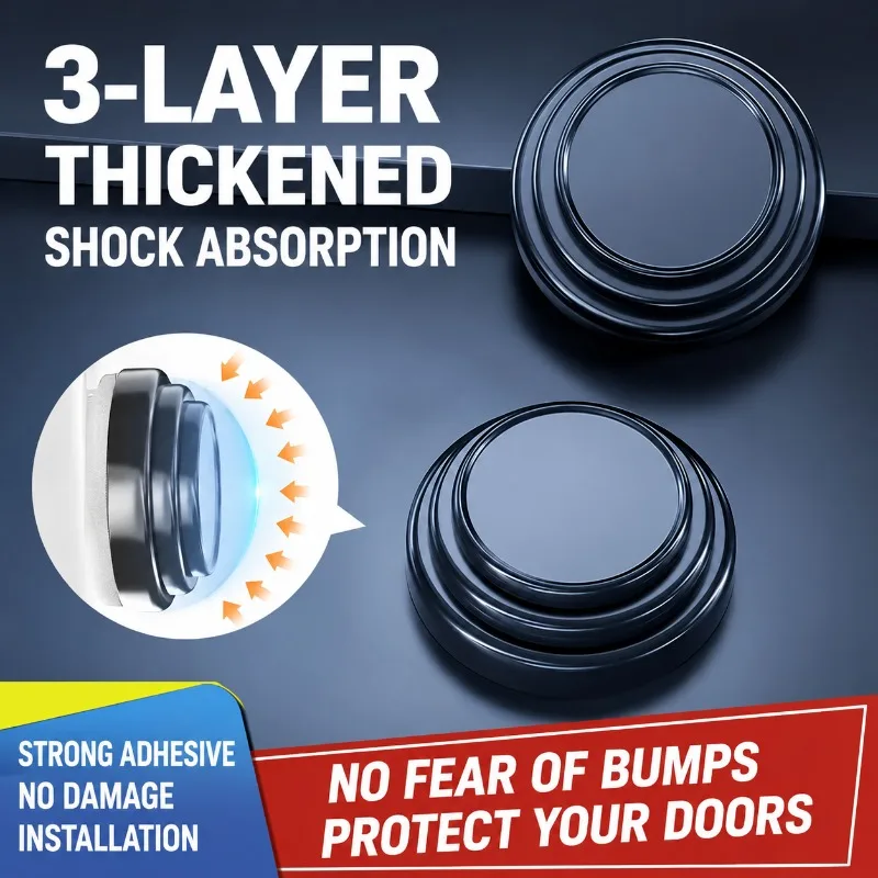 Car Door Shock Absorbing Buffer Pad Mute Closing Rubber Sticker Practical Auto Interior Decoration Accessory Vibration Reduction
