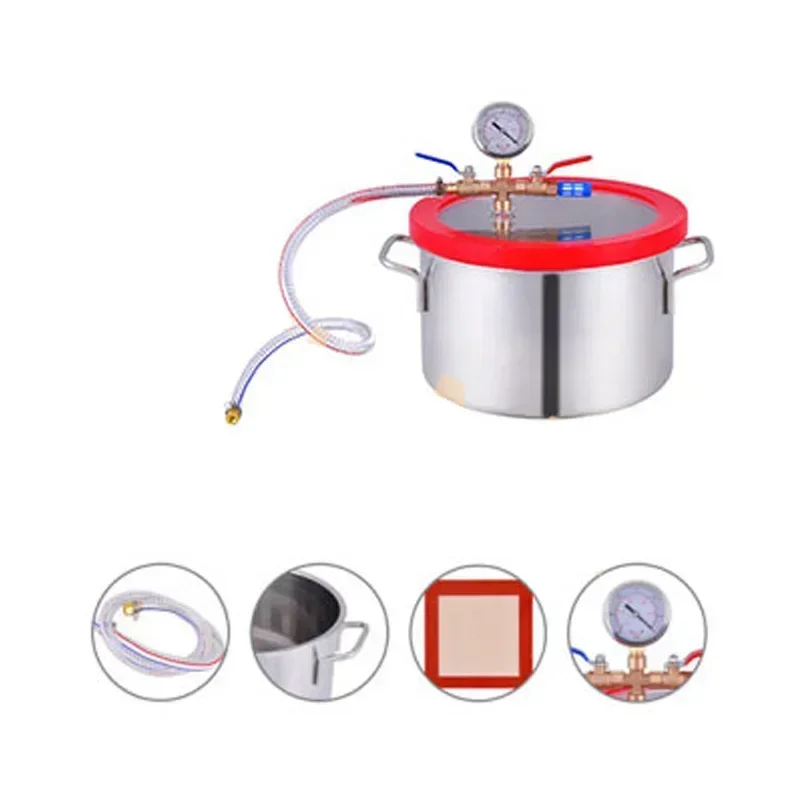 Stainless Steel Vacuum Degassing Chamber Silicone AB Vacuum Defoaming Barrel Vacuum Chamber Stainless Steel