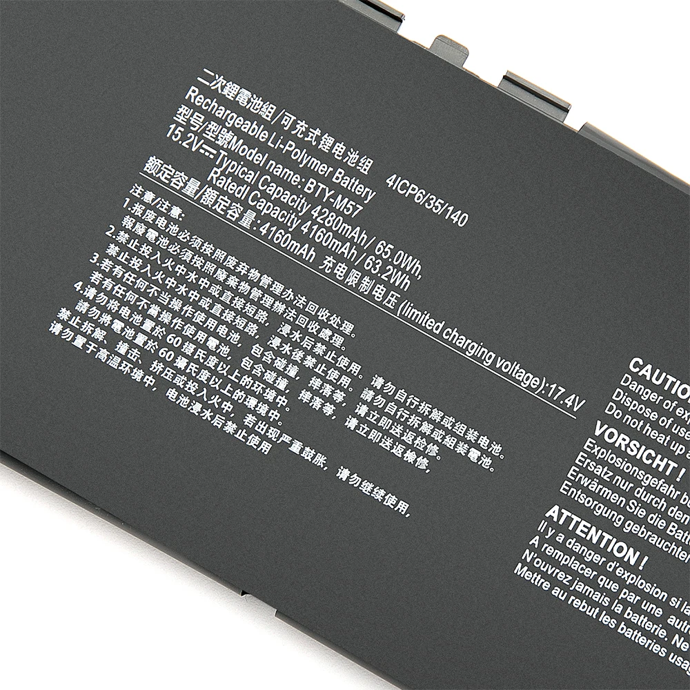 Keyuan BTY-M57 Laptop Battery for MSI GP66 GP76 Leopard 10UG 10UE 11UG 11UH 10UH 11UE MS-17K3 Series MS-1543 4ICP6/35/140