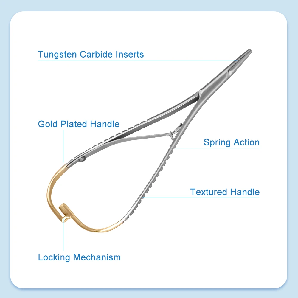 Standard Dental Needle Holder Tweezers Orthodontic Instrument Dentistry Product Stainless Steel Mathieu Needle Holder