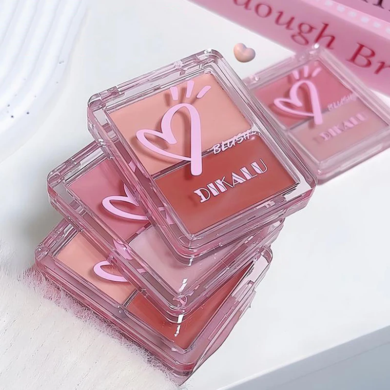 DIKALU Water Light Blush Cream Long Lasting Waterproof Cheek Tint Face Contouring Makeup Milk Tea Color Hydrating