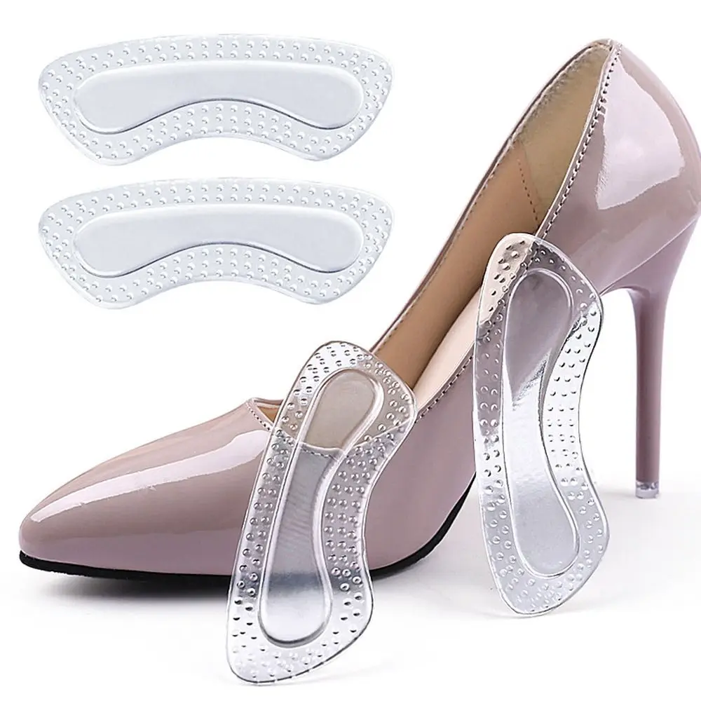 

2pcs New Transparent Heel Cushions Silicone Foot Care Pads High Heel Pads Foot Protection Anti Slip Heel Stickers Women Men