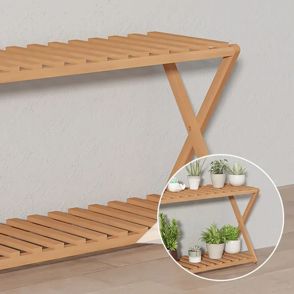 Wooden Multilayer Organizer Flowerpot Flower Holder Balcony Stand Pots Shelf Plant Stand Display Outdoor Furniture Living Room