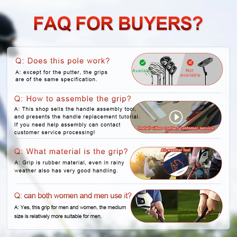 Universal Golf Club Grips for Men and Women, Damine Colorful Golf Irons and Woods Grip, High Quality