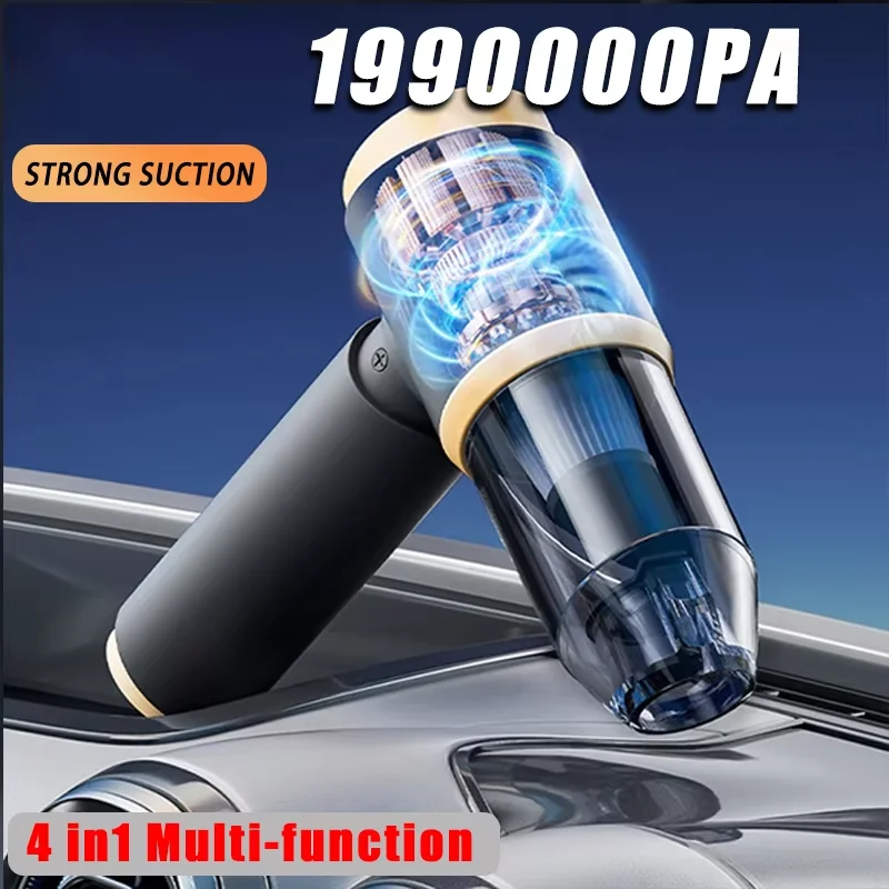 

199000pa Портативный беспроводной пылесос для сухой и влажной уборки, автомобильный пылесос двойного назначения, бытовой с сильной мощностью всасывания