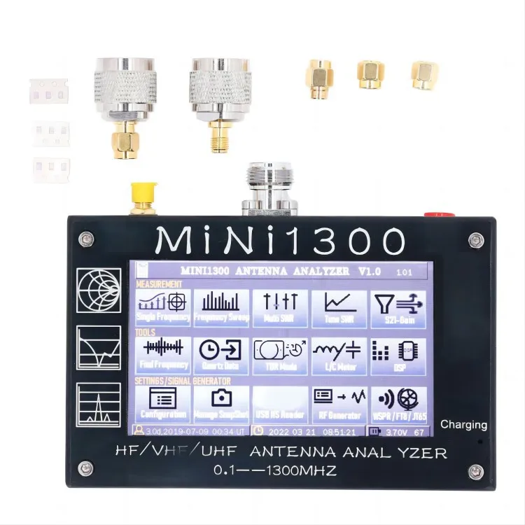 Upgraded Mini1300 Antenna Analyzer 0.1Mhz~1300MHz with SMA Calibration Kits Vector Network Analyzer Multitester