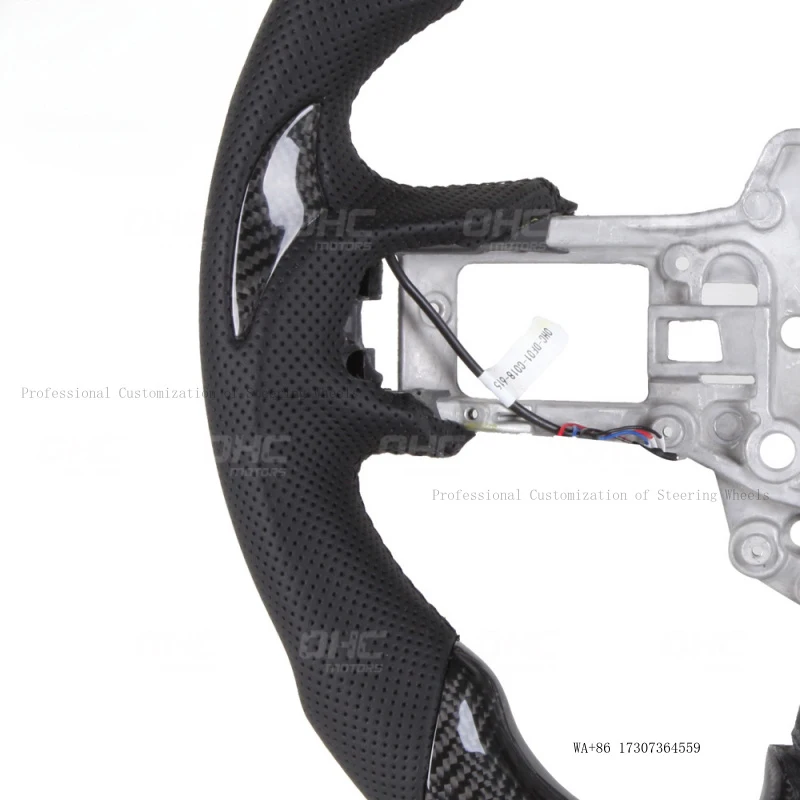 Suitable for 15-17 Mustang D-type sports version LED carbon fiber steering wheel car modification