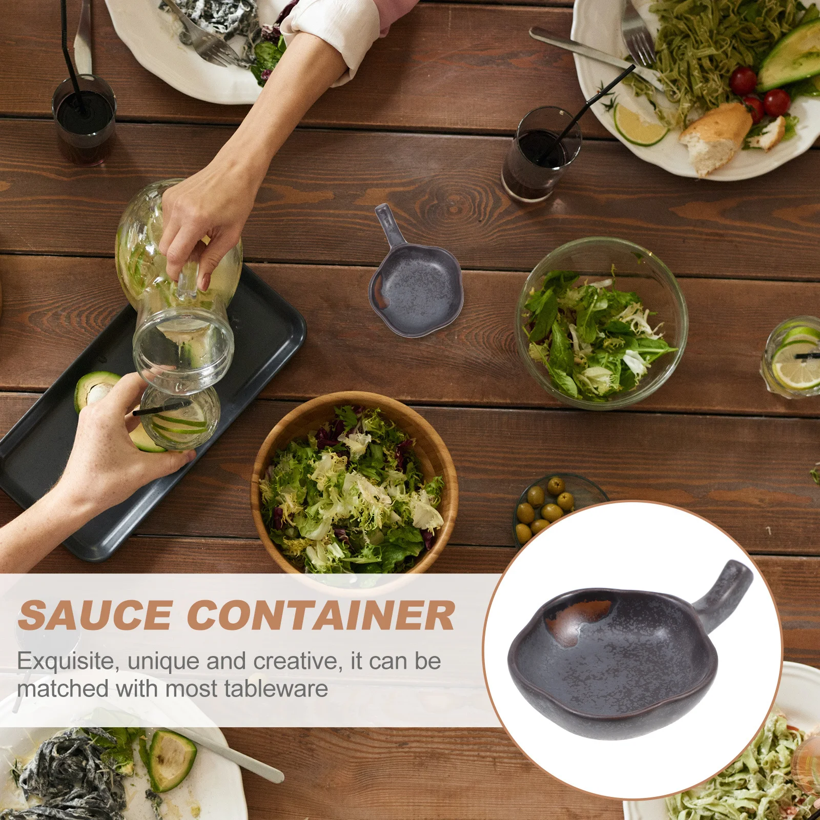 

1Pcs Flower Shape Seasoning Plate Ceramic Dip Serving Dish for Home Restaurant Dipping Sauce Snack Fruit Salad