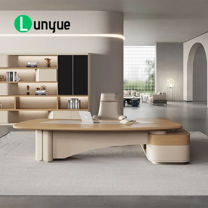 Modern Light Luxury Boss Desk and Chair Set High End Executive Office Furniture Manager Table Simple Design for Business