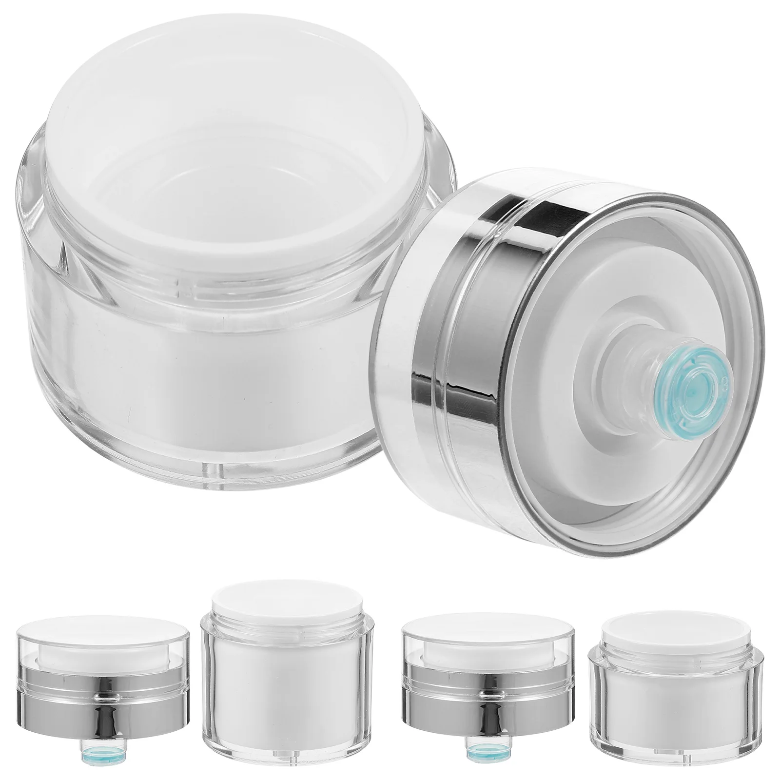 

3pcs Airless Pump Lotion Bottles Leakproof Sub Packing Cream Dispenser Storage Container For Face Eye Cream