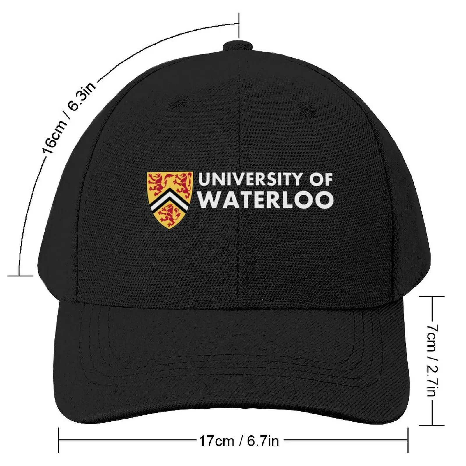 University of Waterloo Logo - Uwaterloo Baseball Cap Snapback Cap Hat Man For The Sun Hat Beach cute Women Beach Fashion Men's