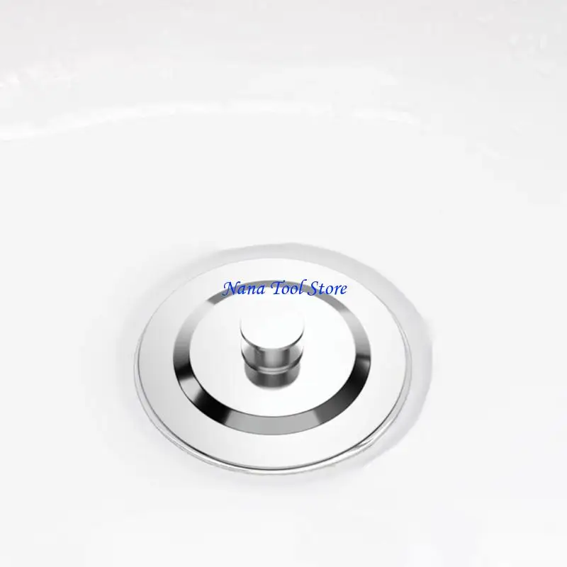 31GJ Bathtub Drain Stopper Universal Washbasin Bath Plug Stainless Steel Sink Plug Cover Bath Tub Water Stopper Durable