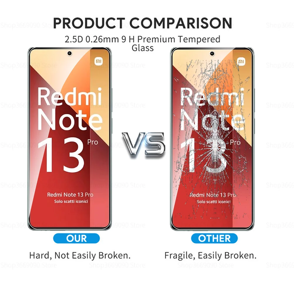 3 uds Protector de pantalla para Xiaomi Redmi Note 13 Pro Redmy Note13 Pro 13Pro Protector de vidrio antiarañazos cubierta de película de vidrio templado