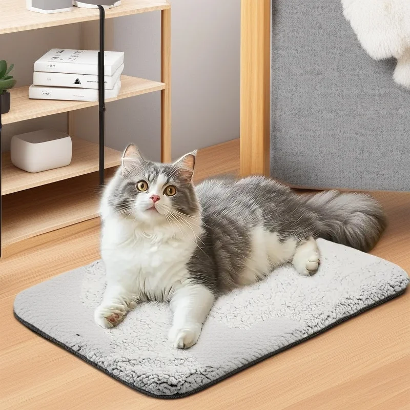 

Pet Mat And Washable Warming Blanket With Long-Pile Core Layer For Dogs And Cats, Cozy Home Bed Decor, Winter Gift