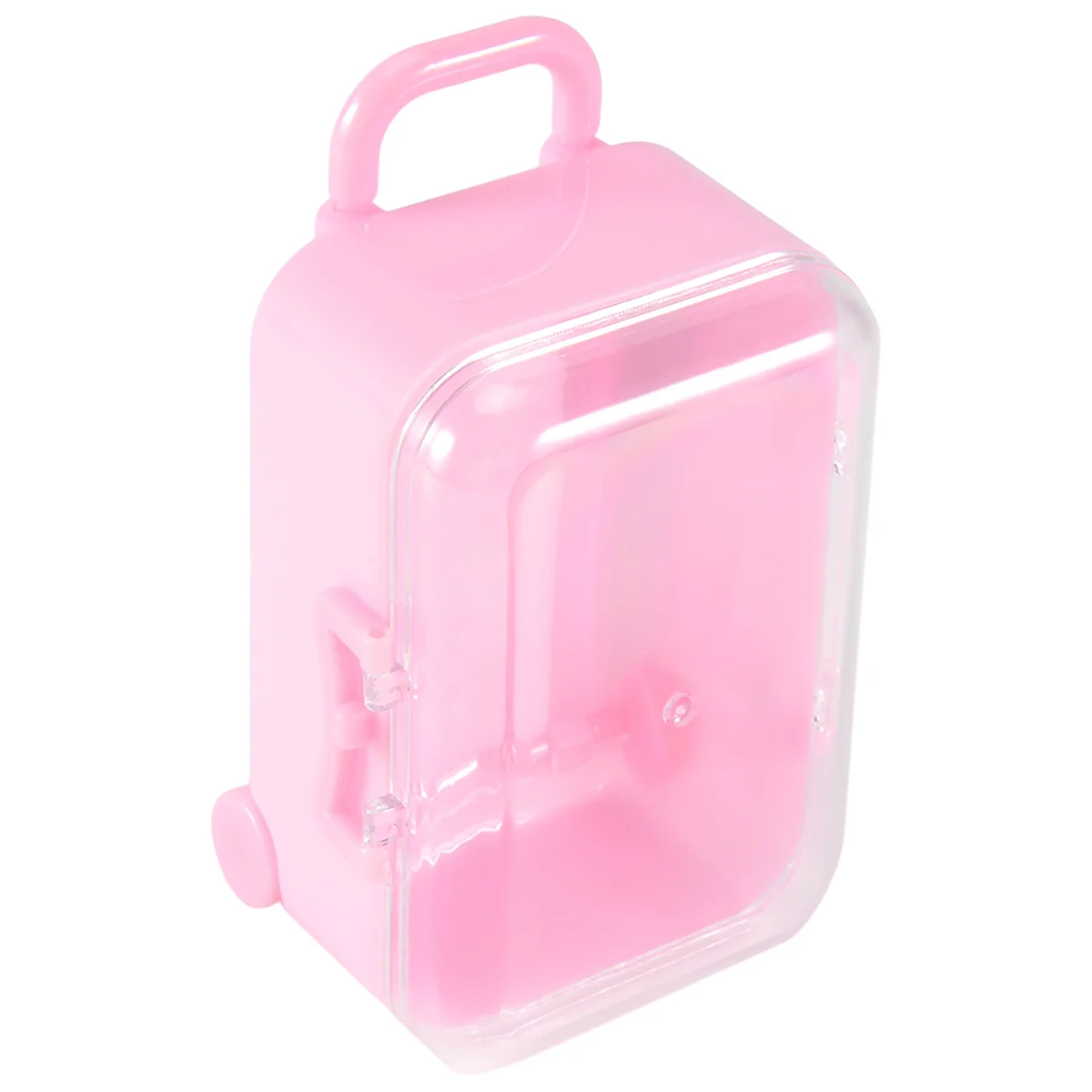 Pink mini roller travel suitcase candy box personality creative wedding candy box luggage trolley case candy toy small storage