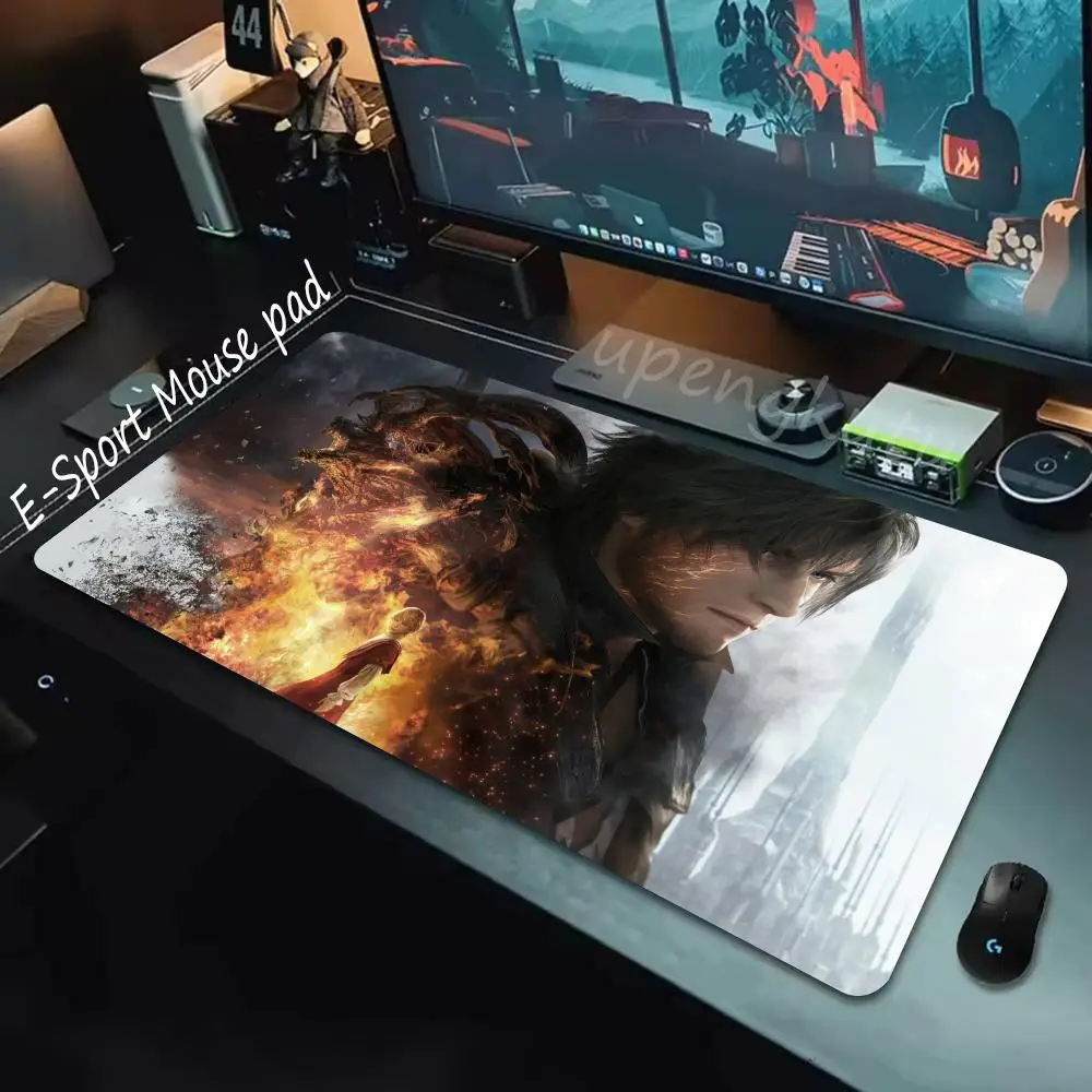 

F-Final Fantasy Mouse Pad Gamer XL Large New Mousepad XXL keyboard pad Desk Mats Office Carpet Soft Computer Desktop Mouse Pad