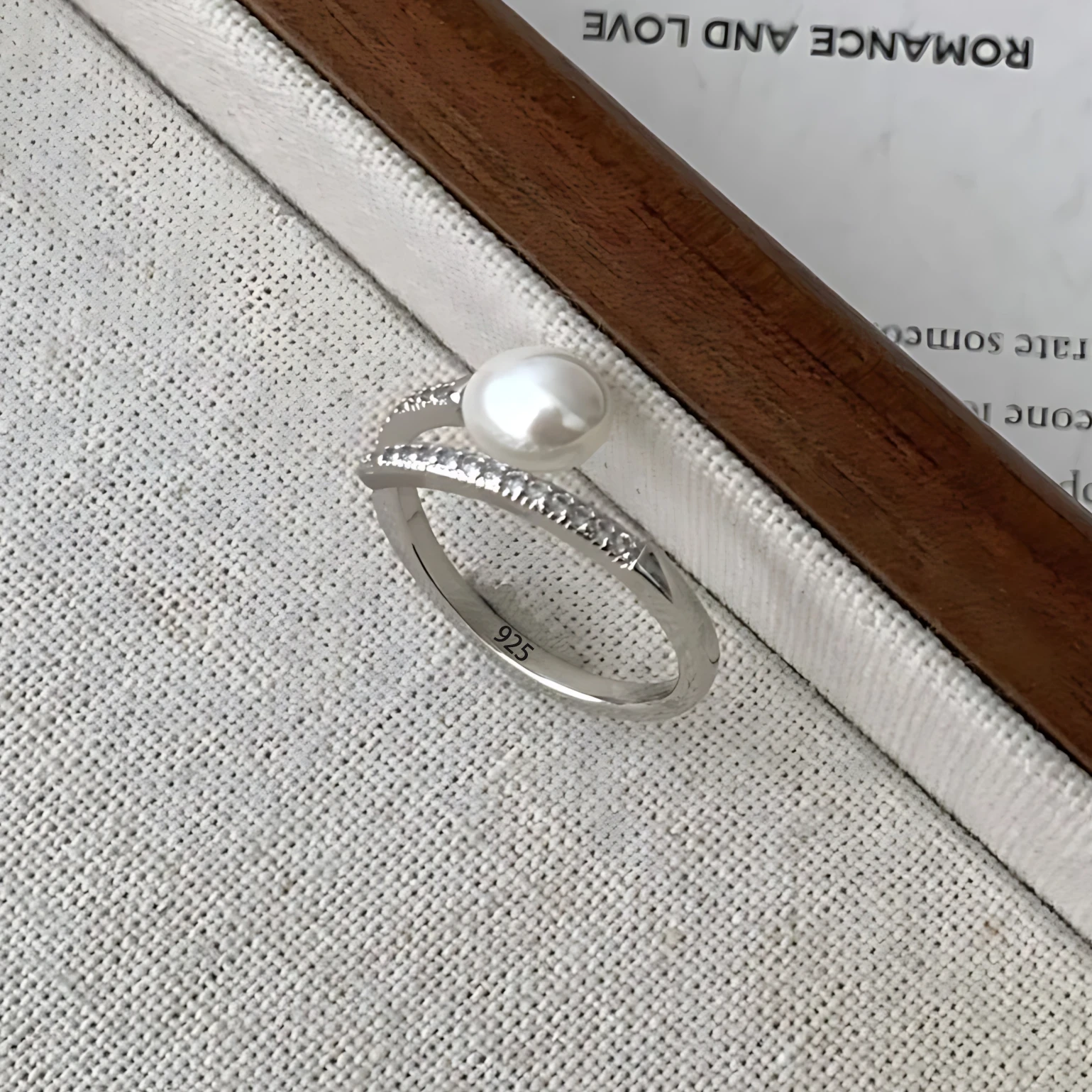 

Sam Panda 925 Sterling Silver Pearl Ring For Women Pattern Minimalist Adjustable Trend Versatile Luxury Jewelry Gift Dropship