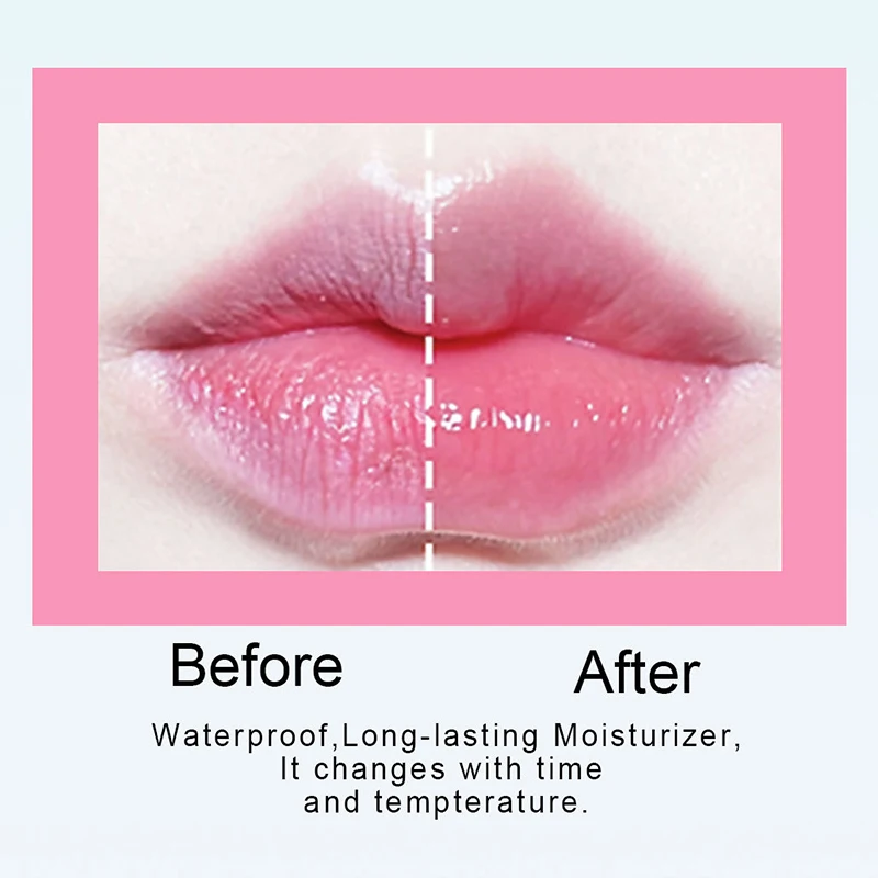 Transparante Hydraterende Gelei Kleur Veranderende Lippenstift Temperatuur Veranderende Goudfolie Kleine Bloem Hydraterende Lippenstift