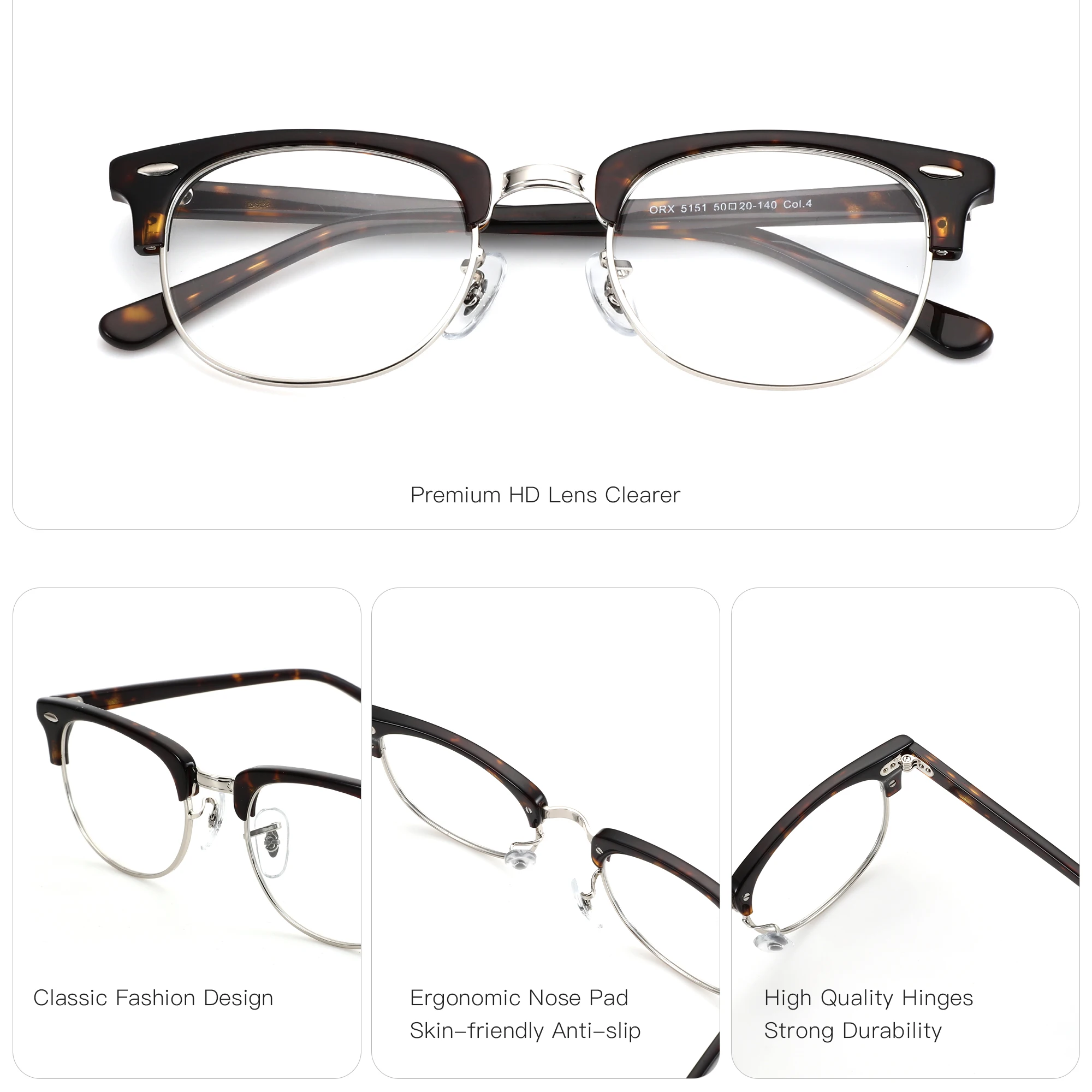 BLUEMOKY S Size Trendy Square Acetate Prescription Glasses For Unisex Anti Blue Light Photochromic/Myopia Optical Eyeglasses