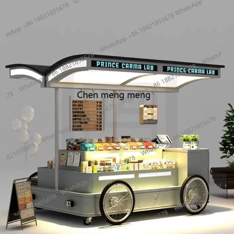 Q181  Supermarket promotion dining car wrought iron display float Nakajima locker mobile Meichen wine cabinet