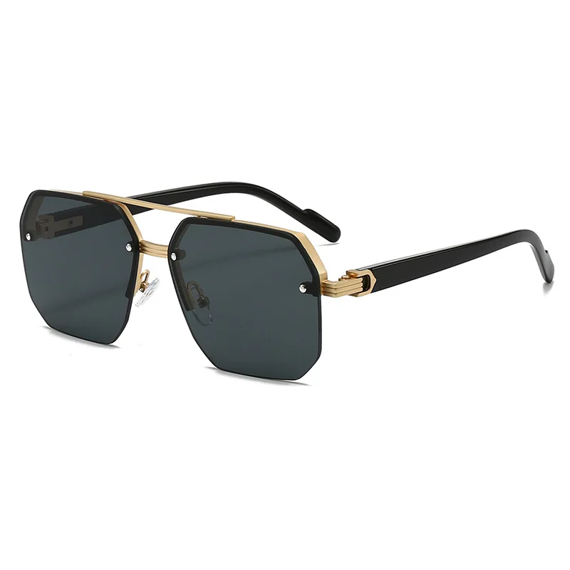 

Oversize Retro Double Bridges Polygon Square Metal Men Sunglasses Fashion Gradient Shades UV400 Trending Women Sun Glasses