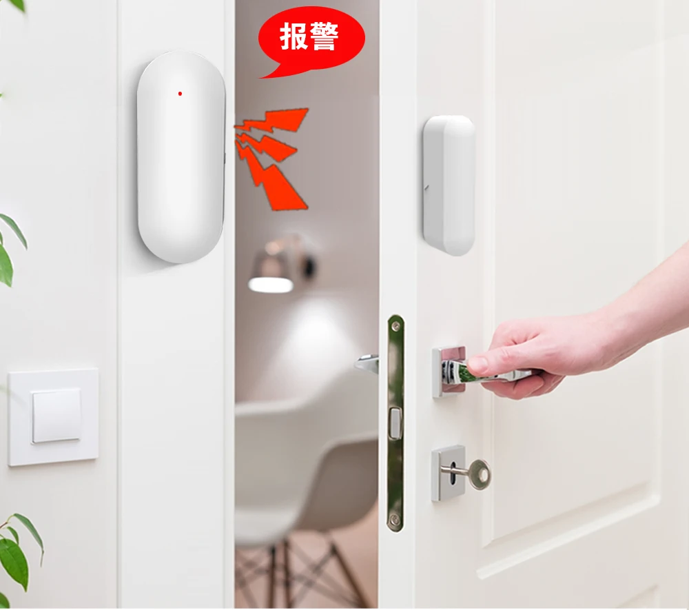 Window Door Sensor for 433MHz Home Security Alarm System Detect Door Open / Close Door Detector