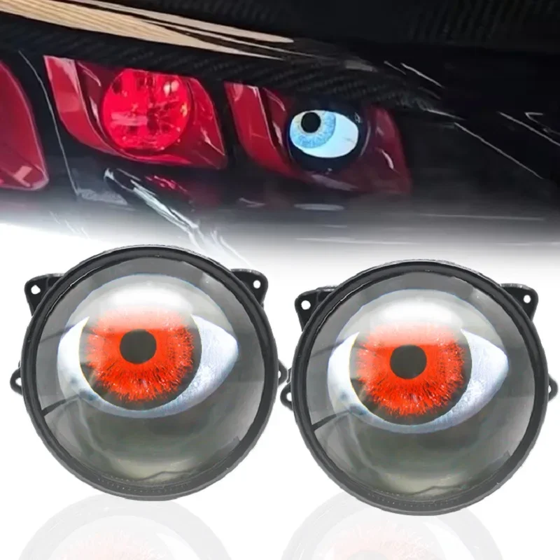 1/2X LED Car Headlights 3inch Devil Eye Dynamic LED Car Light Headlight Assembly Modified Eagle Eye Light Cars Accessory