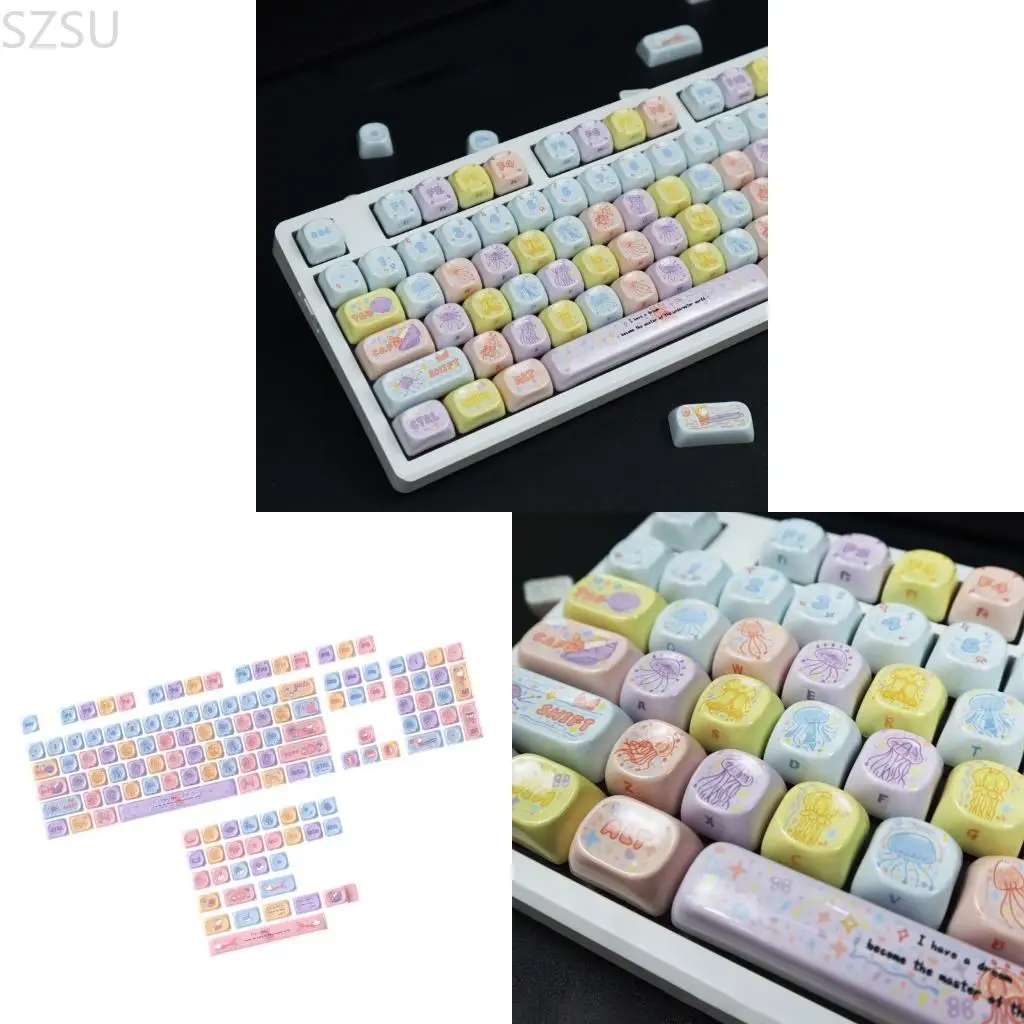 SZSU MOA Height PBT Keycaps With Mirror Like Ceramics Finish And AntiWear For Mechanical Keyboards