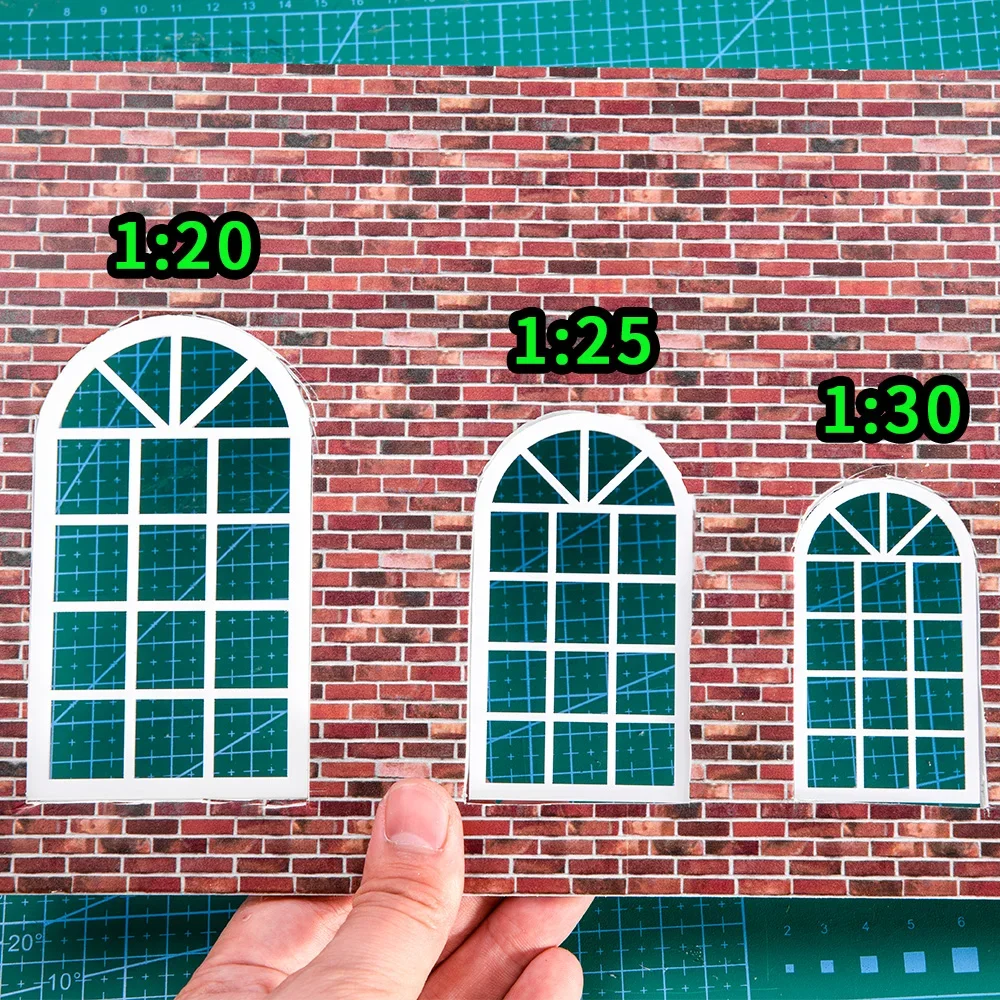 1/20 1/25 1/30 Miniature Window Model ABS Plastic Toys Diy Model Making Indoor Dollhouse Accessories for Dioramas/Landscape