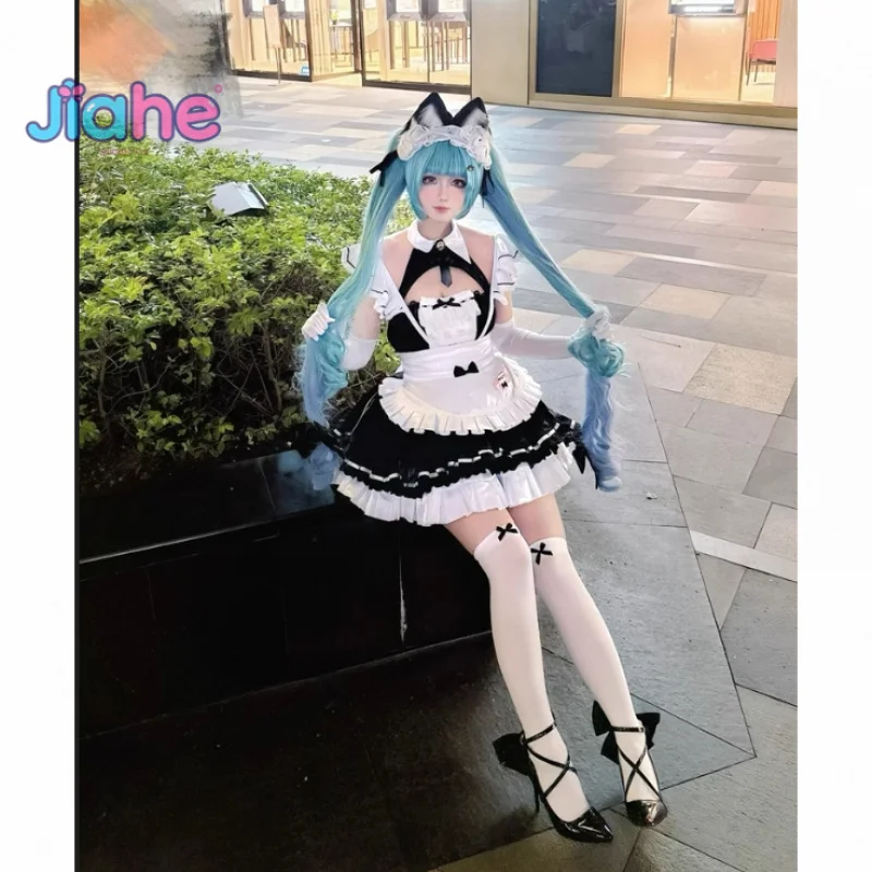 Juego NIKKE: disfraz de Cosplay de la diosa de la victoria, vestido de sirvienta dulce de Halloween, uniforme de Lolita para mujer, conjunto de accesorios