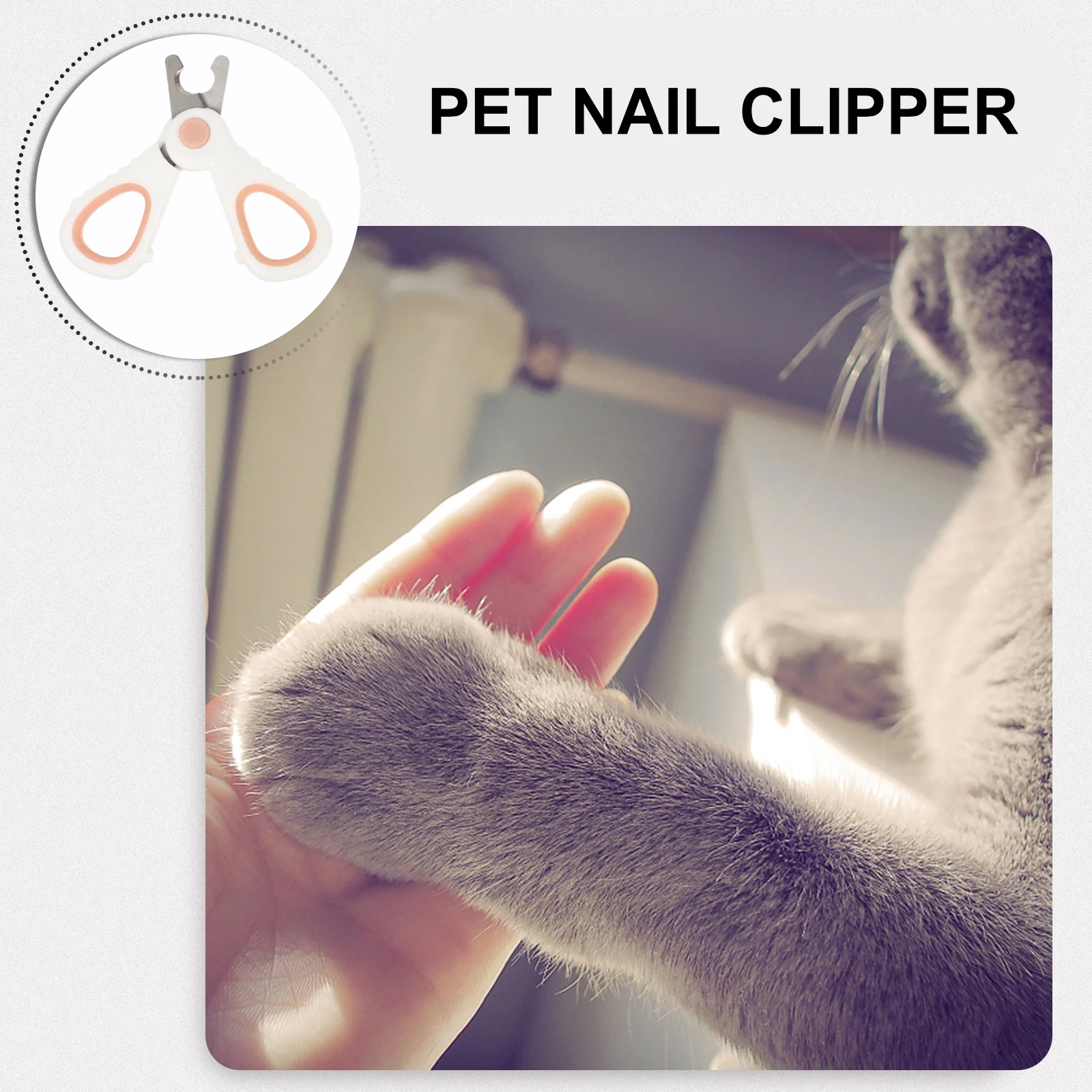 

Pet Nail Durable Claw Scissor Trimmer Safe Ergonomic H Cats Dogs Manicure Tool Grooming Supplies Stainless Steel