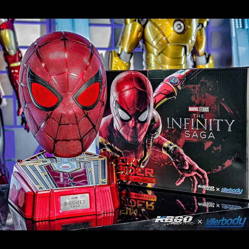 

Шлем Iron Spider от Killerbody, масштаб 1:1, носимый, коллекционный, по мотивам Marvel, серия Infinity Saga, с подставкой для демонстрации, для взрослых коллекционеров.