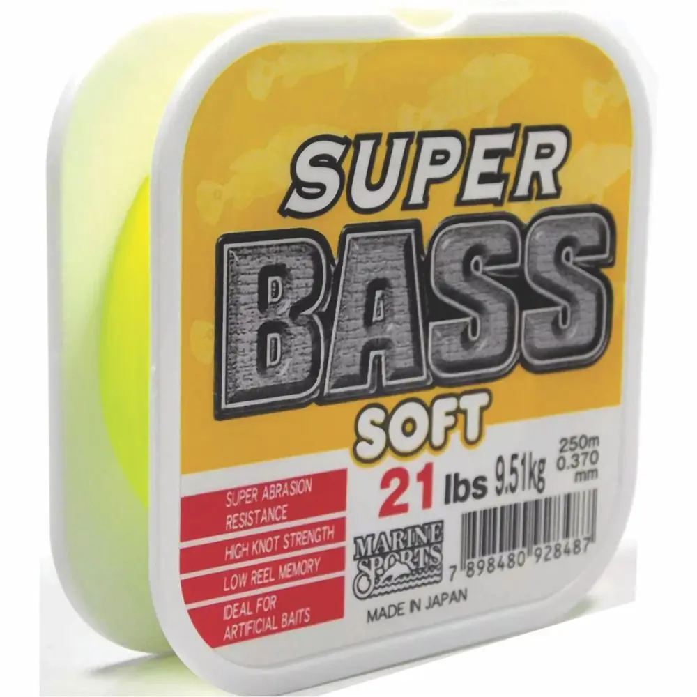 Super Bass Soft Line 0,370mm 21lb Yellow Monofilament 250m