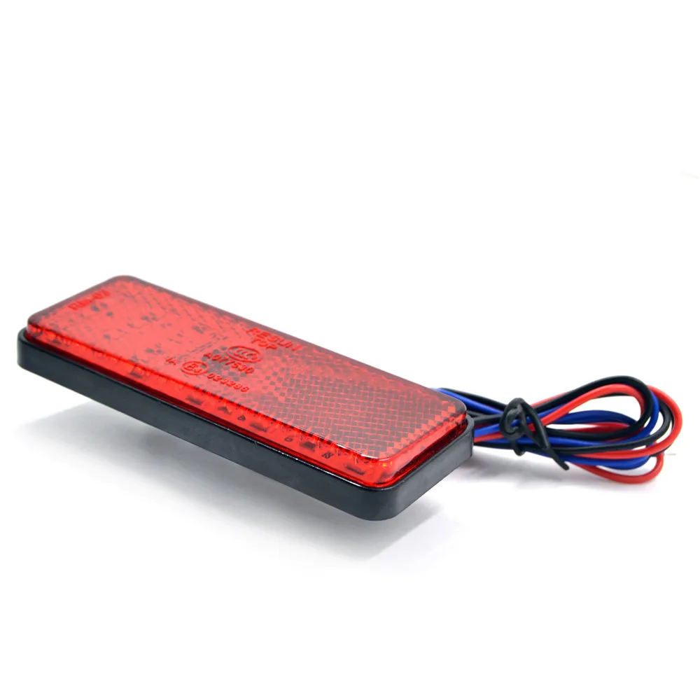 Universal LED Motorcycle ATV Tail Light Rear Turn Signal Stop Brake Running Plate E-Marked 12V for Honda Yamaha Kawasaki
