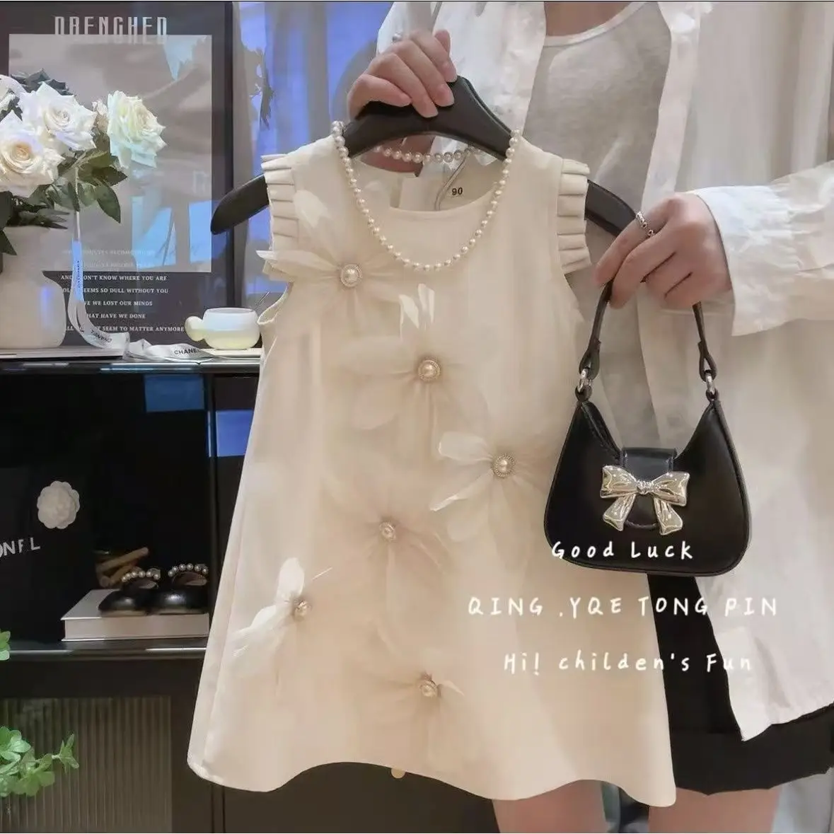 

Girls' Dress Western Princess Dress High-end Temperament Floral Sleeveless Dress Summer 2026