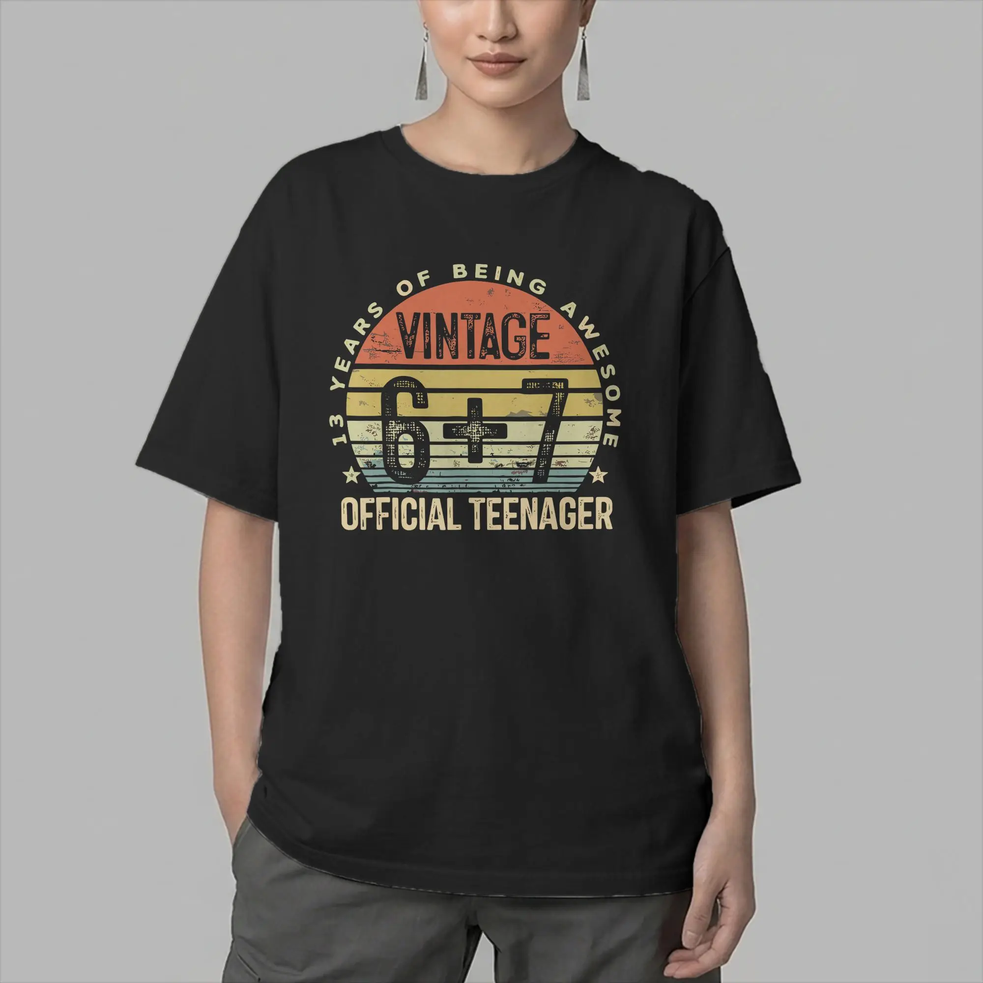 Leisure 2013 Official Teenager 6+7 Years of Being Awesome T-Shirt for Men Round Collar 100% Cotton T Shirts Short Sleeve Tees
