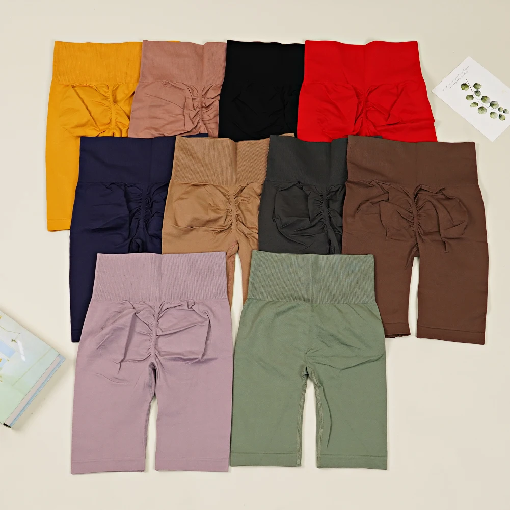 

Mileegirl Peach Hip Women Yoga Shorts Seamless High Waist Sports Leggings Quick Drying Gym Fitness Tights Elastic Workout Pants