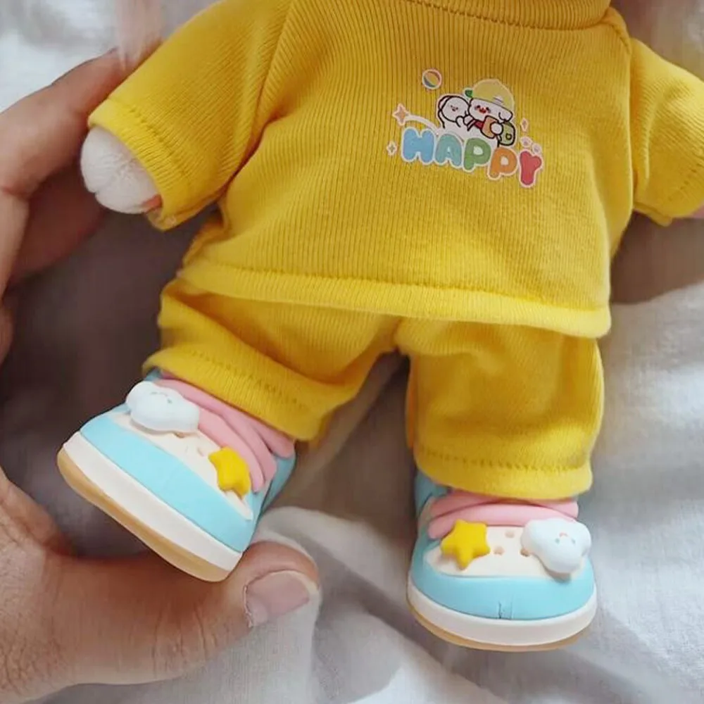 

20cm Cotton Doll 20cm Cotton Doll Clothes Hand-made Dolls Accessories T-shirt Shorts Changing Multiple Styles Gift