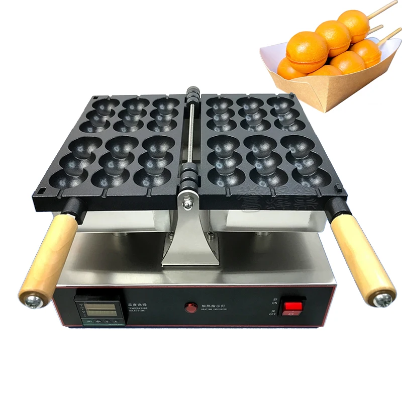 Snack Equipment Waffle Maker Electric Nonstick Gourd Shaped Skewer Grill Machine Sugar-coated Haws Waffle Stick Maker